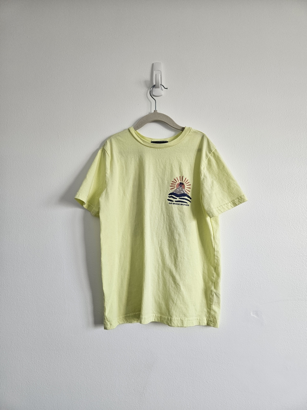 B by Brooks Brothers Boys 10 Year  Volcano Light Lime Green 100% Pima Cotton